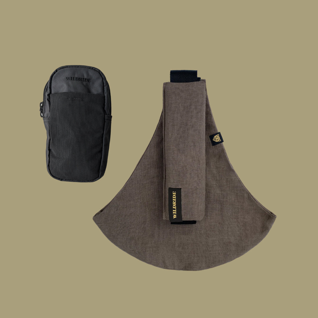 アクティブキャリー&スライドオンバッグセット Brown Linen | WILDRIDE