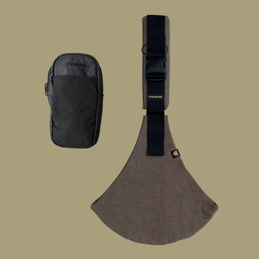 アクティブキャリー&スライドオンバッグセット Brown Linen | WILDRIDE